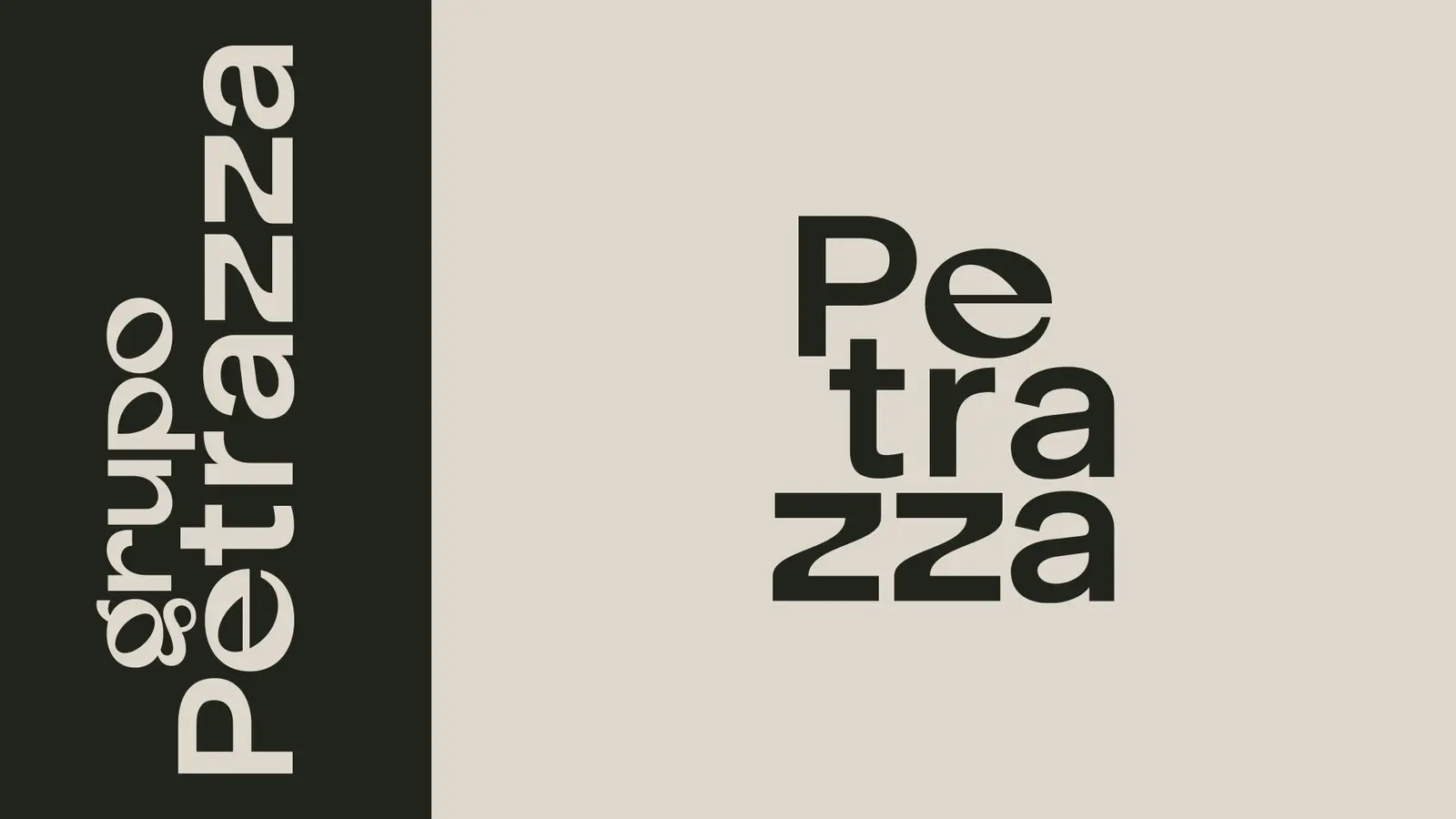 Logotipo e wordmark do grupo Petrazza