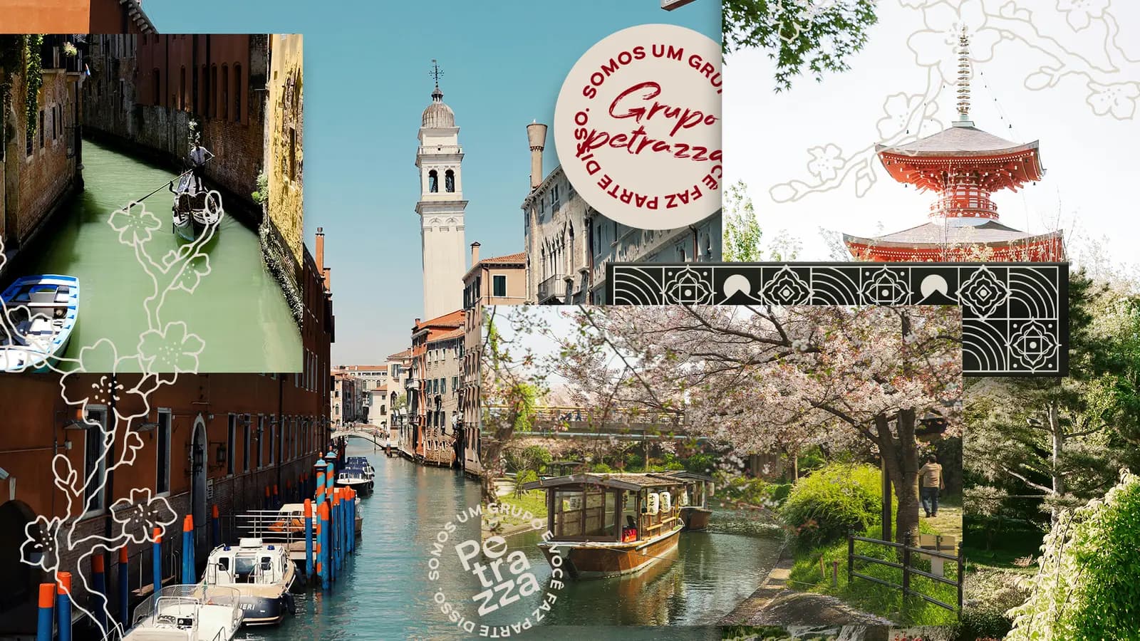 Referência italiana da marca — Veneza e o selo do grupo Petrazza